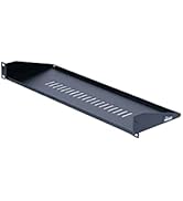 Tecmojo 1U Cantilever Server Rack Shelf - Universal Vented Rack Mount Cantilever Tray for 19
