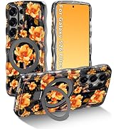 Meshine for Galaxy S26 Ultra Case with Magnetic Stand,[Compatible with MagSafe] Wave Frame Cute F...