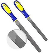 KALIM 2-Piece 6'' &amp; 8'' Heavy Duty File Set - 6'' Flat/8'' Flat High Carbon Hardened Steel Files ...