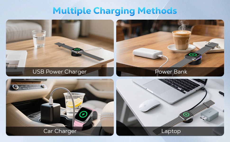 fast charging dock with usb-c port for apple watch