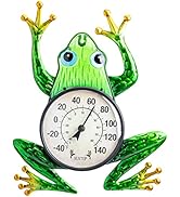 MUMTOP Outdoor Thermometers for Patio - Indoor Outdoor Thermometer, Frog Wall Thermometer Wireles...