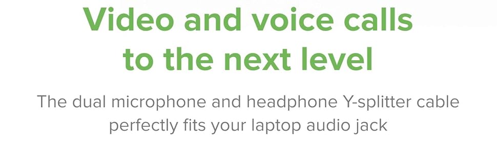 3.5mm Mic and Headphone Jack Splitter, Audio Y Splitter Adapter Extension Cable