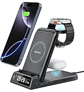 Charging Station for iPhone, SwanScout 703A, Wireless Charger for iPhone 16/15/14/13/12/11 Series...