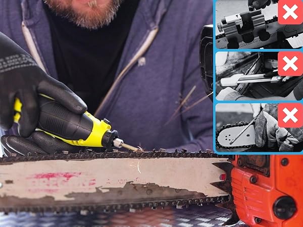 electric chainsaw sharpener made easy