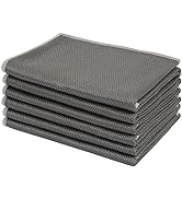 SINLAND Microfiber Glass Cleaning Cloth Lint Free Polishing Towels for Quick Drying Window Glass ...