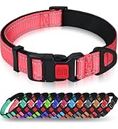 Taglory Reflective Dog Collar with Safety Locking Buckle, Adjustable Nylon Pet Collars for Small ...