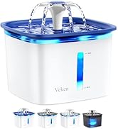 Veken 95oz/2.8L Pet Fountain, Automatic Cat Water Fountain Dog Water Dispenser with Replacement F...