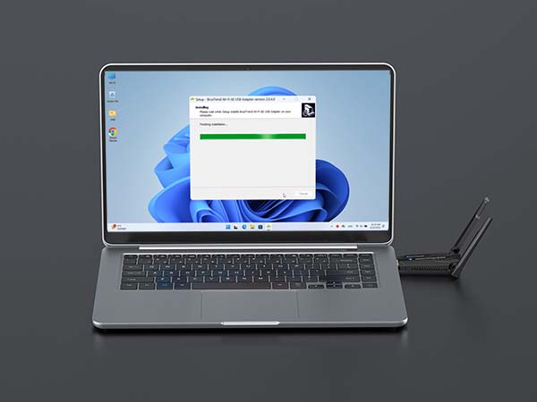 Initial Setup Step 2 Run the Preloaded Driver in this USB WiFi 6E Adapter and Install It