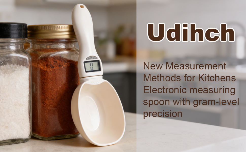 Udihch New MeasurementMethods for KitchensElectronic measuringspoon with gram-levelprecision