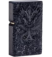 NIVEK Sandalwood Detail Carving Outer Case Shell with Lighter Module Refillable Windproof Unique ...