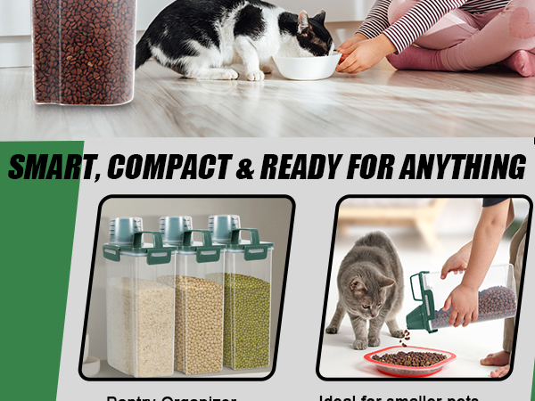 small dog food storage container for travel outdoor feeding cat food bird seed small pet food bin