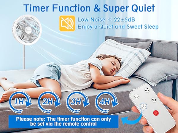 quiet fan with remote silent fan for bedroom
