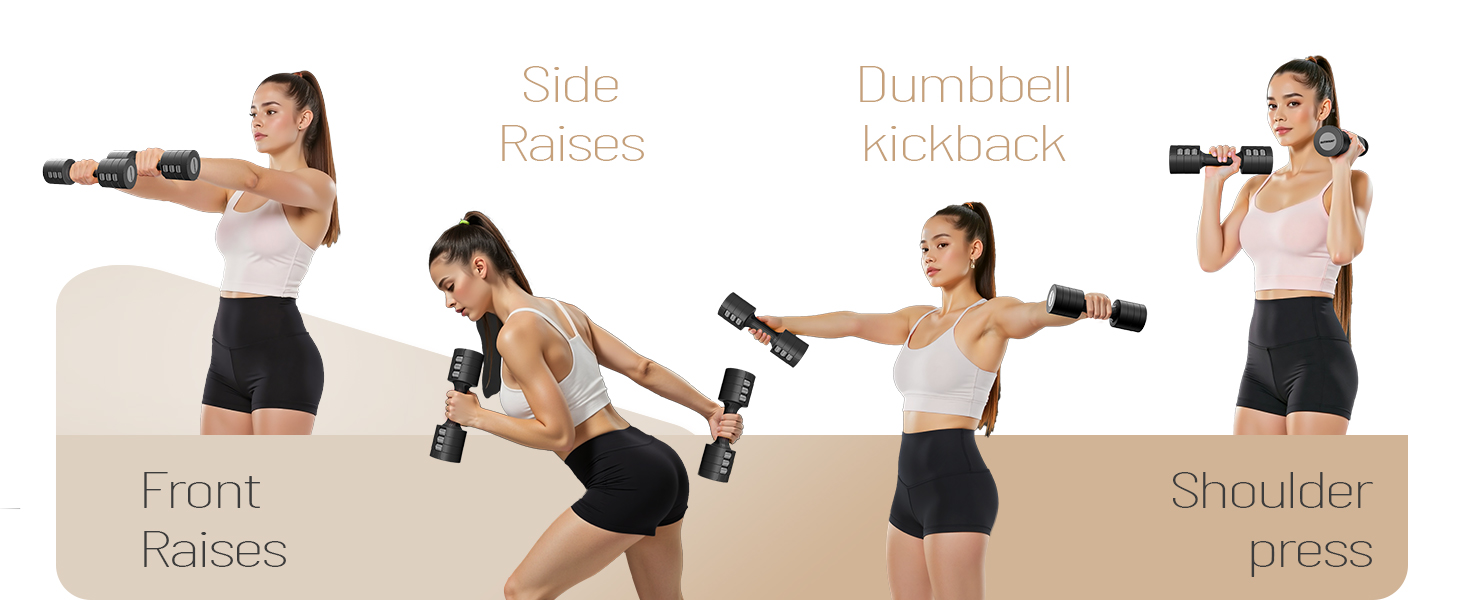 EAST MOUNT Adjustable Dumbbells 5 lb Dumbbells Set of 2 / Free Weights Women Hand Weights