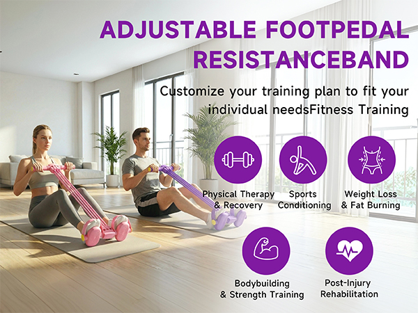 Pedal Resistance Bands with Handles