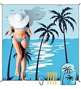 HIHOHO Beach Blanket Waterproof Sandproof Extra Large Beach Mat 79" X 83"/120"x108"for 1-8 Adults...