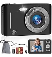 Digital Camera, Cameras for Kids, Point and Shoot Digital Cameras Anti-Shake, Date Stamp, Compact...