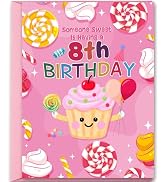 Hongshan 8th Birthday Greeting Card, Cute Eight Years Old Birthday Gift for Son Daughter Grandson...