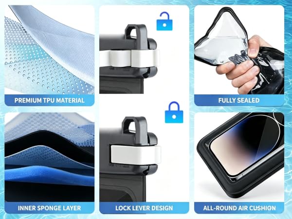 underwater phone case waterproof phone and wallet pouch beach must haves 2026 beach essentials