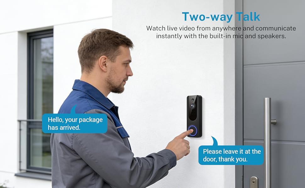 wireless doorbell camera with 2-Way Talk