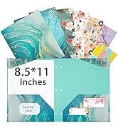 Ospelelf Folder with Pockets, Waterproof Plastic Folder with Two Fixed Corner Tabs and 2 Pockets ...