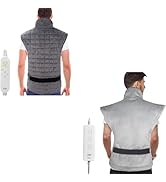 Full Weighted Heating Pad for Neck and Shoulder with 12 Heat Setting and 38" x 26" Large Heating ...