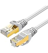 Tianle Cat 7 Ethernet Cable, Cat7 Gigabit LAN Network RJ45 High-Speed Patch Cord Flat 10Gbps 600M...