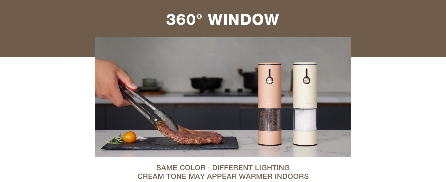 electric salt and pepper grinder set