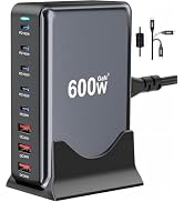 Multi-Port USB Charging Station, GaN ? Double 140W PD PPS Port Fast Charging Station for Multiple...