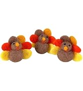 Matthew + Mae Felt Thanksgiving Turkey Shapes – 2.5” – Set of 1, 3 or 5 | Handmade 100% Wool- 2.5...