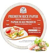 52USA Fresh Spring Roll Wrappers &amp; Dumplings - 34 Sheets, Gluten-Free Wonton Wraps, Vegan, Low Ca...