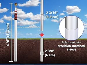 flag pole with solar light