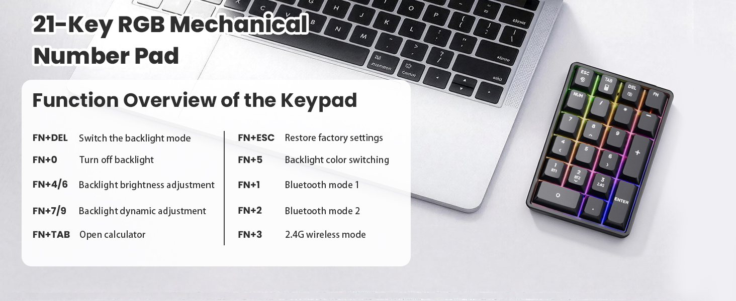 ergonomic numeric keypad adjustable