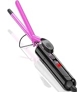 DAN Technology Small Ceramic Curling Wand with Adjustable Temperature for Tight Curls on Short &amp; ...