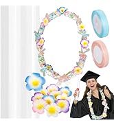 FYSUIMU 24 Sets Graduation Candy Lei Making Kit Graduation Hawaiian Candy Tubing Wreath Filler In...