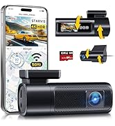 GKU Dash Cam Front and Rear, 4K 60fps+2.5K Dashcam,STARVIS Sensor, HDR, 5G WiFi GPS, 24H Parking ...