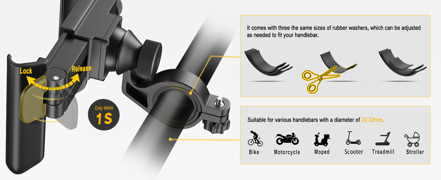 PB05AD Grefay Bike Phone Mount