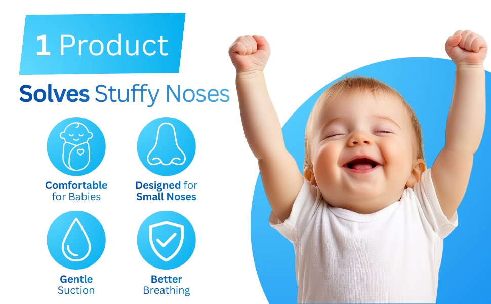 Soft silicone bulb helps clear mucus from your baby&amp;#39;s nose and is BPA and latex-free