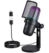 KO-STAR USB Microphone for PC,Computer Gaming Mic for PS4/ PS5/ Mac,Condenser Mic with Quick Mute...