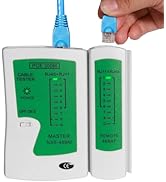 Network Phone Cable Tester, LAN Ethernet Cable Tester Test Tool for RJ45 RJ11/12 Cat5 Cat5e Cat6 ...