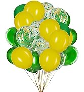Yellow Green Balloons, Yellow and Green Confetti Latex Balloon for Party Decorations,12 Inch,Pack...