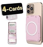 PROfezzion Double Sided Magnetic Phone Wallet, RFID Blocking Snap-on Hard Shell Card Holder 4-Car...