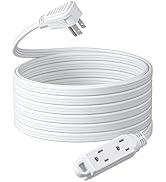 DEWENWILS 3 Outlet Extension Cord with Flat Plug, 25 FT 16/3 Awg Grounded Power Cable for Indoor ...