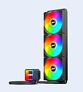 JEYI iArcticStorm 360 Water Cooler Black, Desktop ARGB AIO Liquid CPU Cooler, Intel &amp; AMD TDP 280...