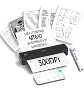 iDPRT Portable Printers Wireless for Travel,300dpi Mini Thermal Printer A4,Bluetooth Printer for ...