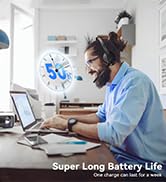 wireless headset with mic for work