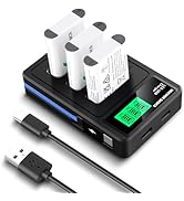 NEEWER Basics 3Pcs NP-BX1 Replacement Batteries with USB Triple Charger, 1090mAh Camera Backup Po...