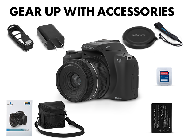 MNB10Z Accessories for 10x Optical Zoom Digital AF Camera, 32 GB, 64 MP, MN40Z 4k UHD Camera Kit