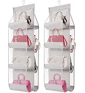 AARAINBOW 2 Packs Hanging Handbag Purse Organizer for Closet, Womens Purse Storage Bag, 8 Pockets...