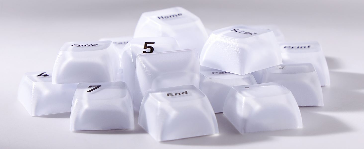 Womier Keycaps 75% Foundation Shine Through Keycaps for Mechanical Keyboards