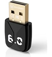 USB Bluetooth 6.0 Adapter for PC, 6.0 Bluetooth Dongle Receiver, 30M Range USB Adapter, EDR &amp; BLE...